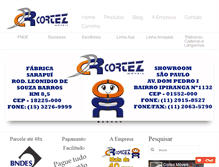 Tablet Screenshot of cortezmoveis.com.br